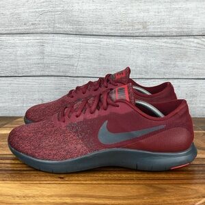 Nike Flex Contact Red Black Running Shoe 908983-600 Mens Sneaker Size 13